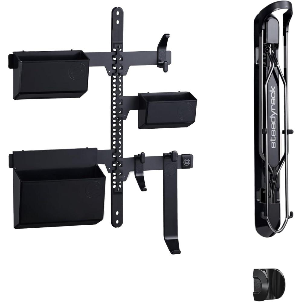 imageSteadyrack ProFlex Narrow  GearMate Pack  Vertical Bike Rack ampamp Gear Storage System  SpaceSaving Wall Storage  Over 200 Configurations  Fits Road Gravel BMX Fender Bikes and more